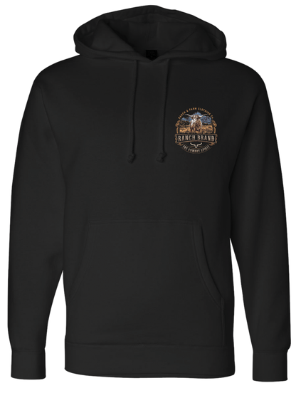 Ranch Brand | Hoodie Unisexe Longhorn 6  | Noir