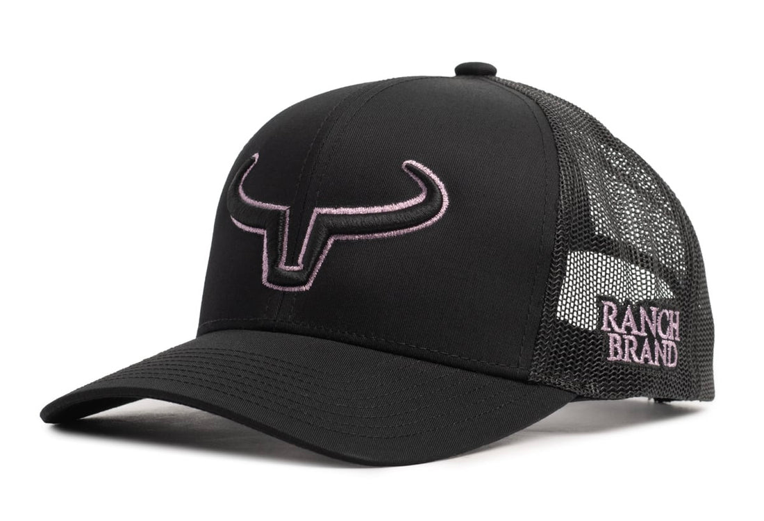 Rancher | Noir &amp; Mesh Noir | Logo Noir &amp; Lilas