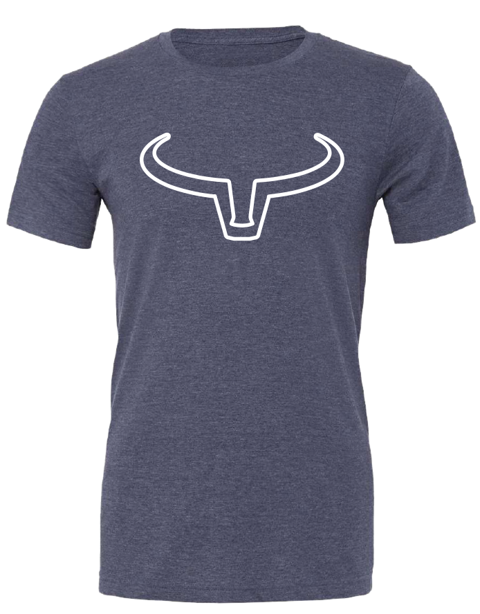 Ranch Brand | Men T-Shirt Outline | Blue Grey &amp; White