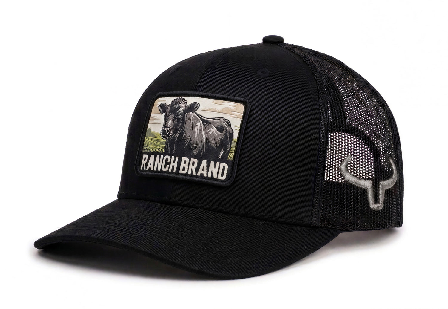 Casquette Patch Cow 2 | Noir &amp; Mesh Noir