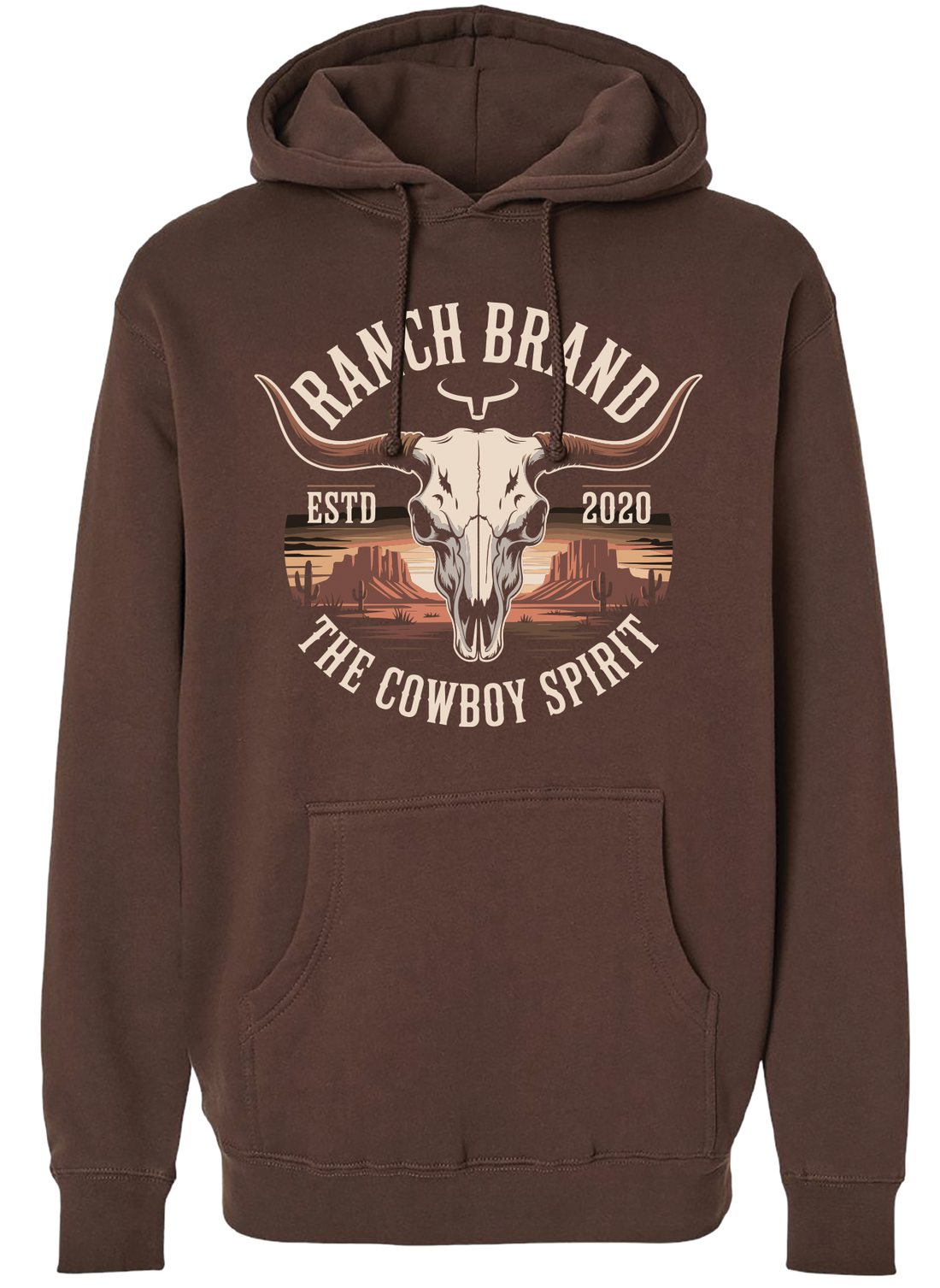 Ranch Brand | Hoodie Unisexe Skull Canyon | Brun