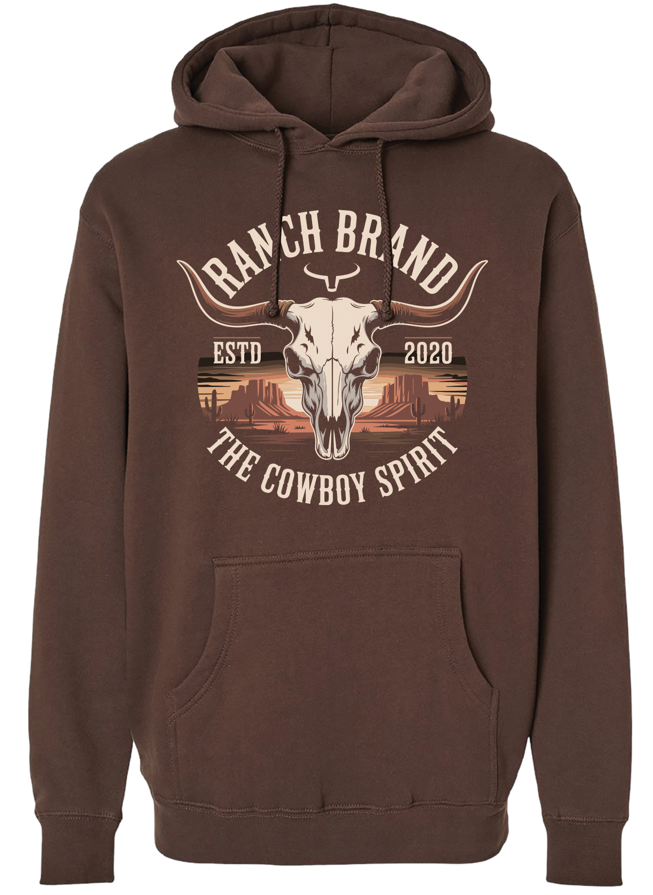 Ranch Brand | Hoodie Unisexe Skull Canyon | Brun
