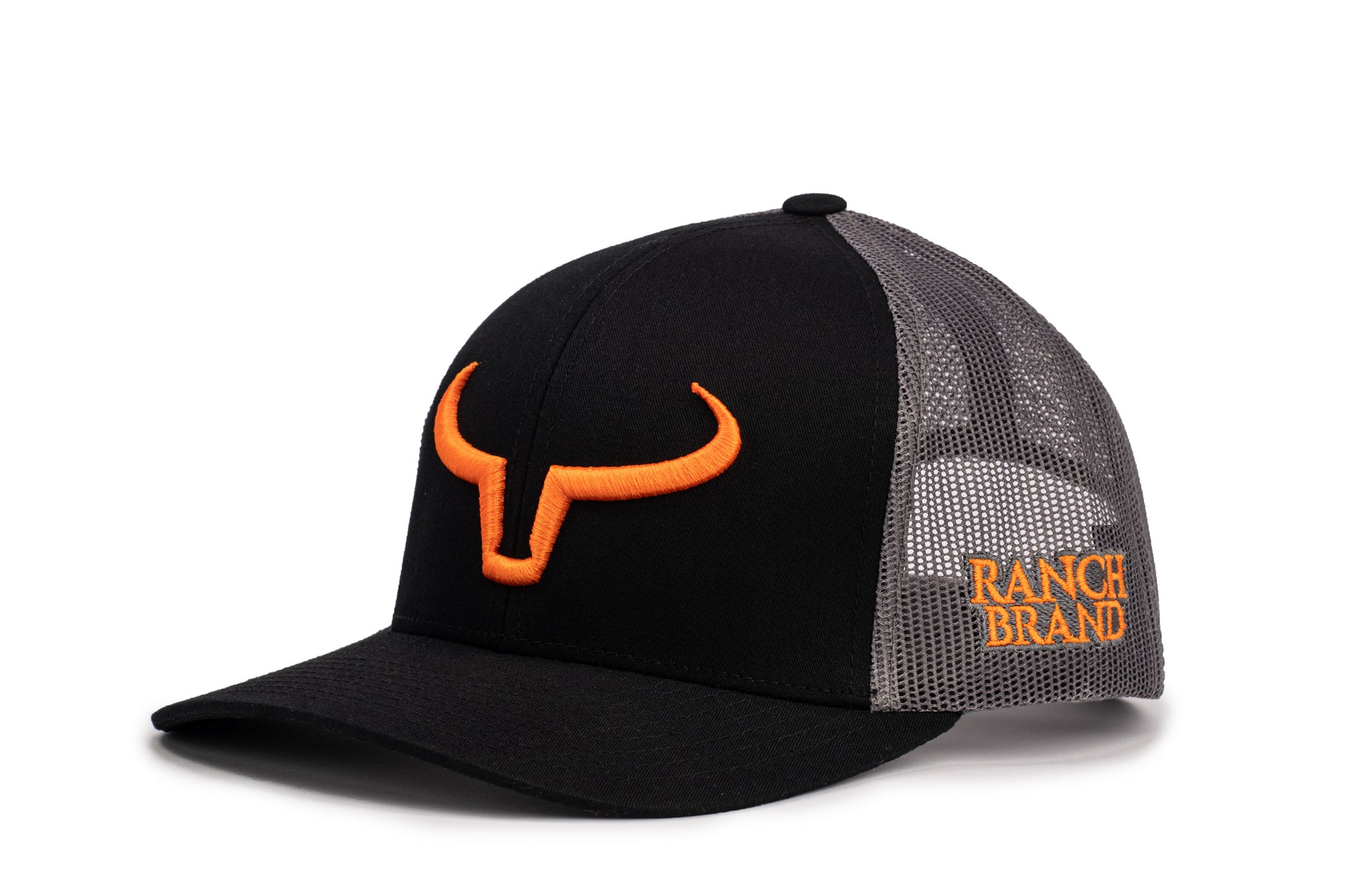 Rancher Enfant | Noir & Mesh Graphite | Logo Orange