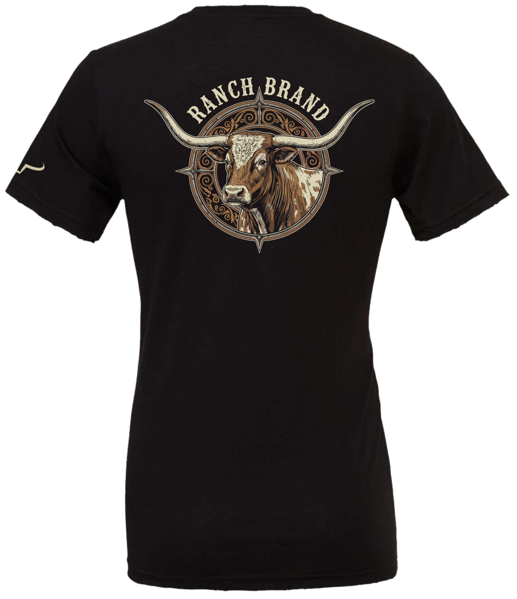 Ranch Brand | T-Shirt Homme Longhorn 7 | Noir