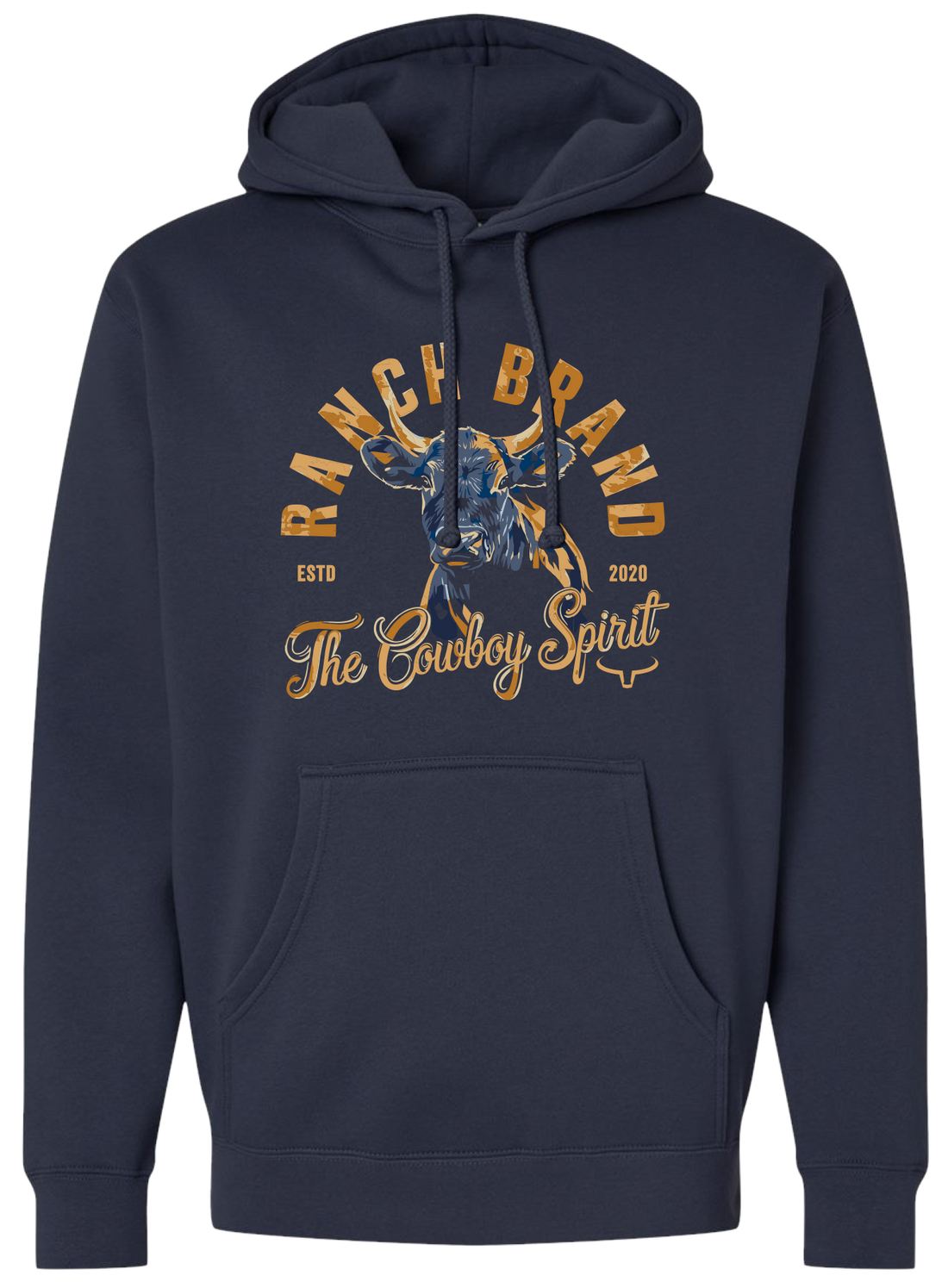 Ranch Brand | Unisex Steer Hoodie 7 | Navy Blue