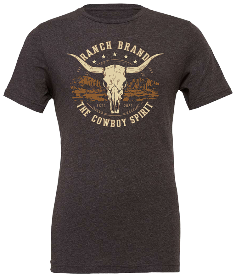 Ranch Brand | T-Shirt Homme Skull 3 | Gris Foncé