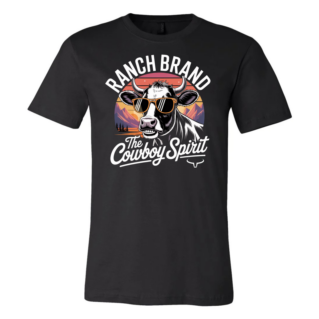 T-Shirt Homme Cool Cow 1 Black Ranch Brand
