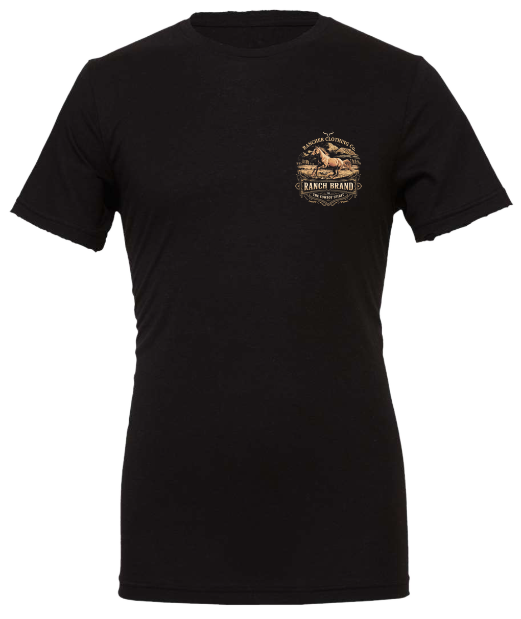 Ranch Brand | T-Shirt Homme Free Horse | Noir