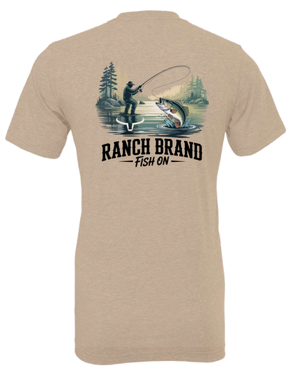 Ranch Brand | T-Shirt Homme Fish On 5 | Tan