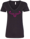 Ranch Brand | Women Outline T-Shirt | Black & Pink