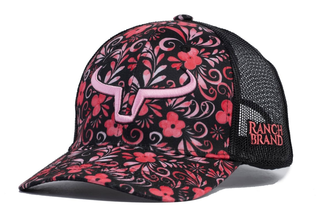 Casquette Ponytail Femme | Fleur 32 | Logo Rose