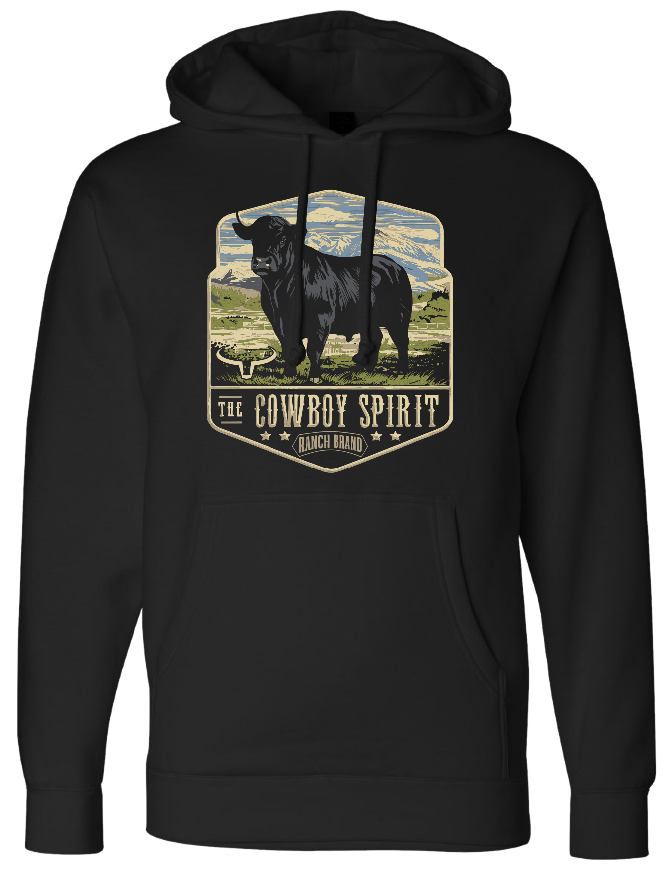 Ranch Brand | Hoodie Unisexe Steer 2 | Noir