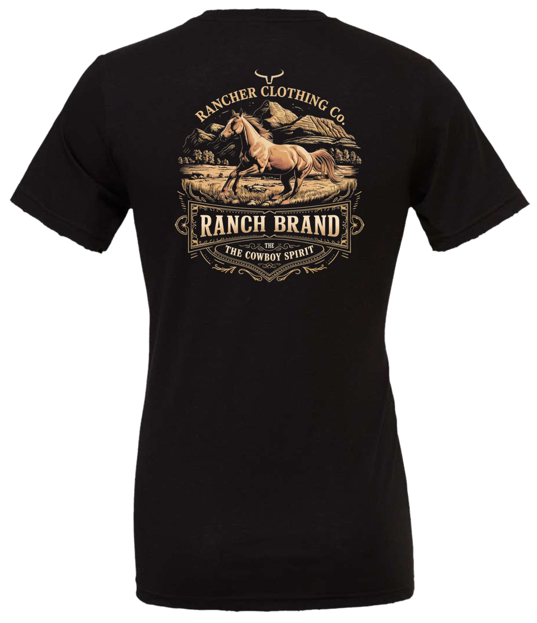Ranch Brand | T-Shirt Homme Free Horse | Noir