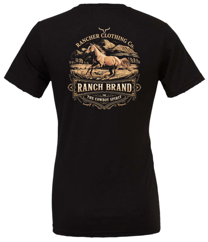 Ranch Brand | T-Shirt Homme Free Horse | Noir