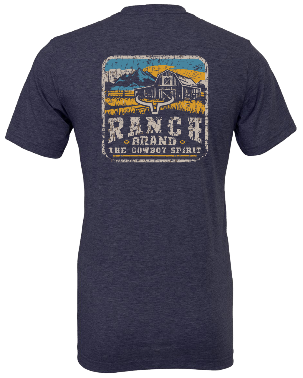 Ranch Brand | Men T-Shirt Barn 3 | Blue Gray