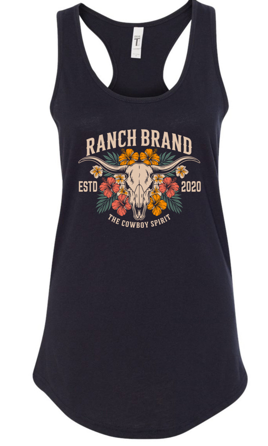 Camisole Flower Skull 2 Noir Ranch Brand