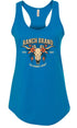 Camisole Flower Skull Bleu Turquoise Ranch Brand