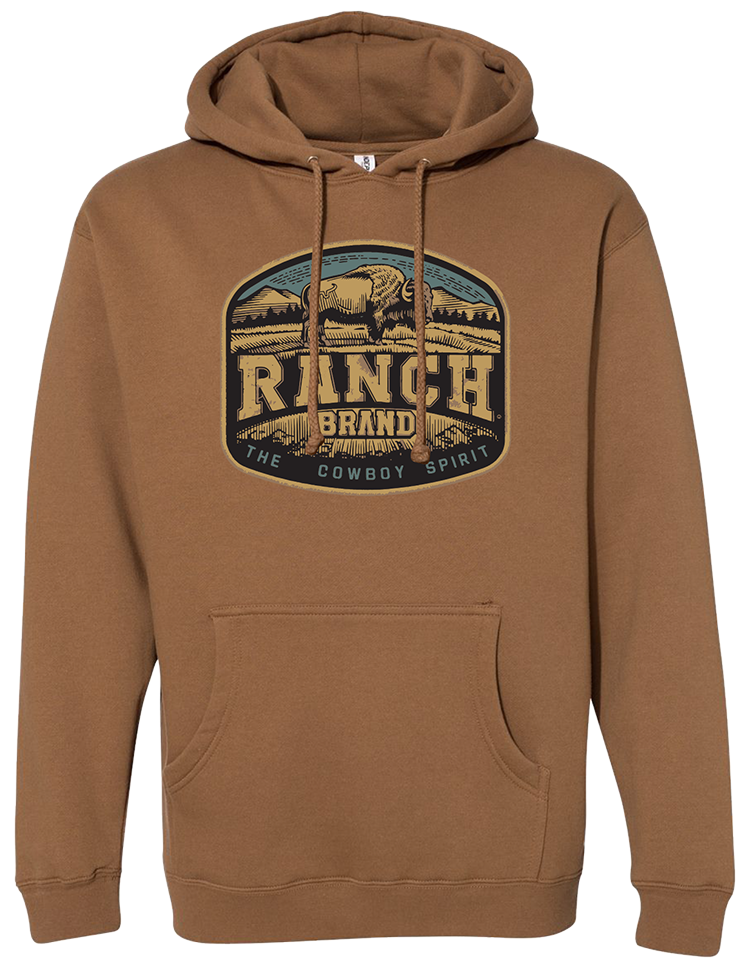 Ranch Brand | Unisex Hoodie Bison 2 | Saddle