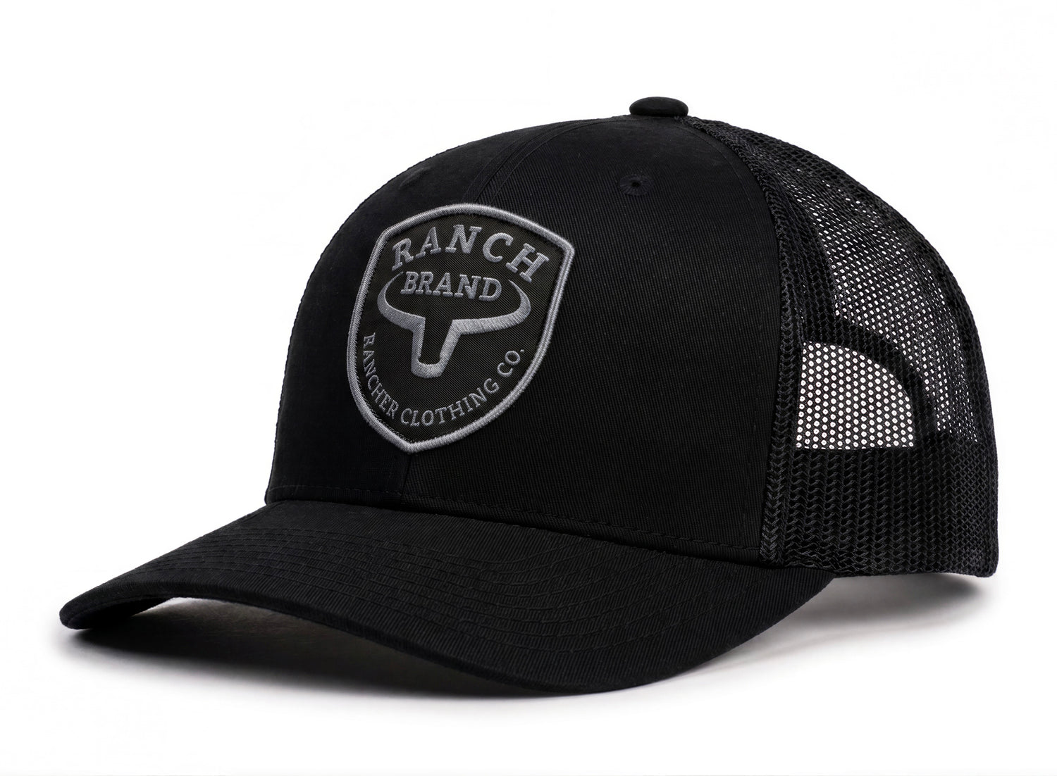 Casquette Patch Shield | Noir &amp; Mesh Noir | Silver