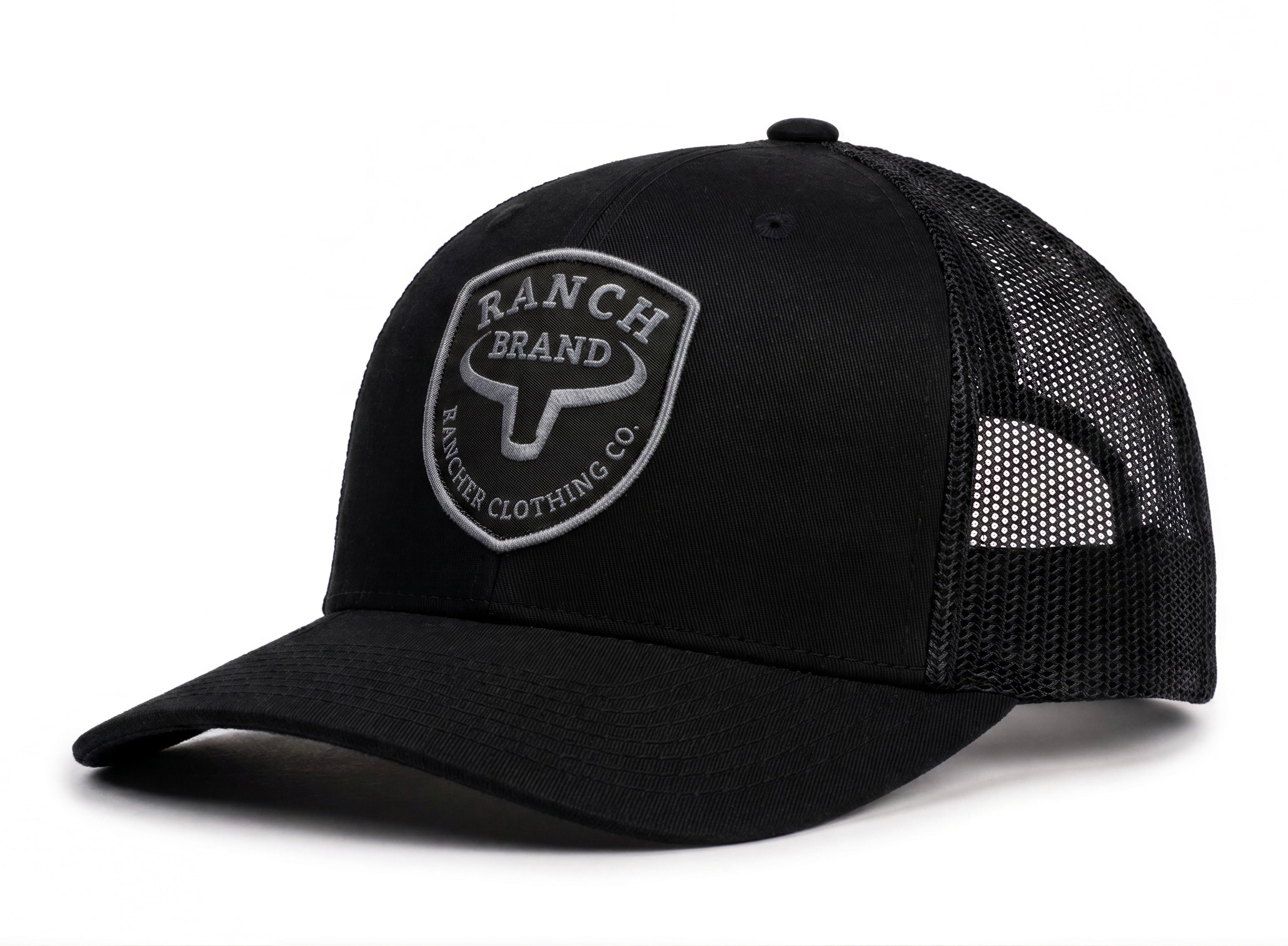 Casquette Patch Shield | Noir &amp; Mesh Noir | Silver