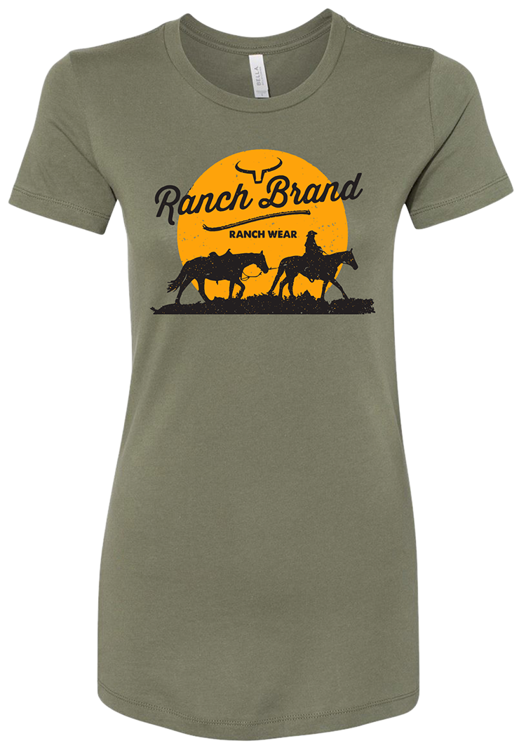 Ranch Brand | T-Shirt Femme Sunset | Army – Ranch Brand Clothing