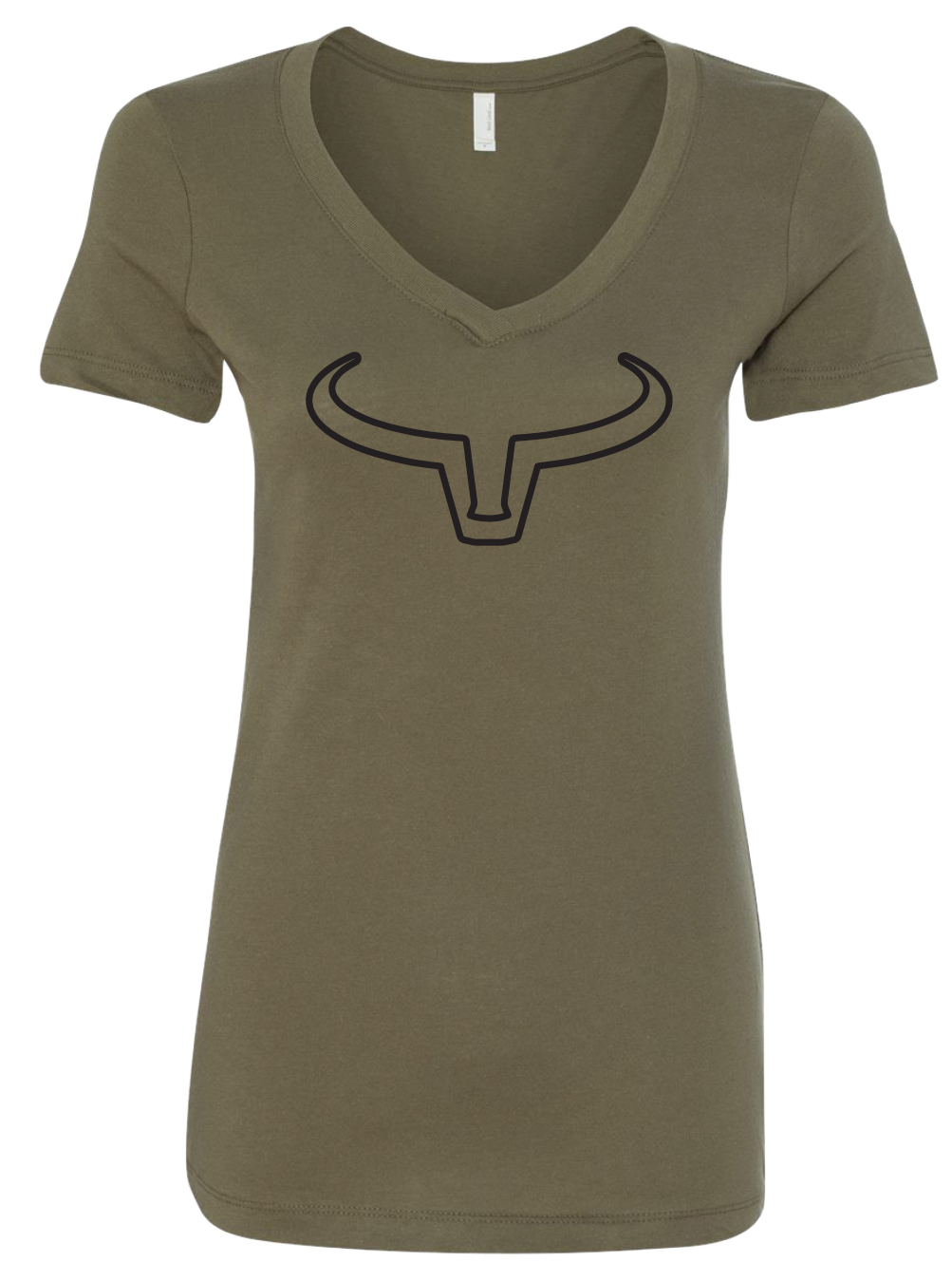 Ranch Brand | Women Outline T-Shirt | Army &amp; Black