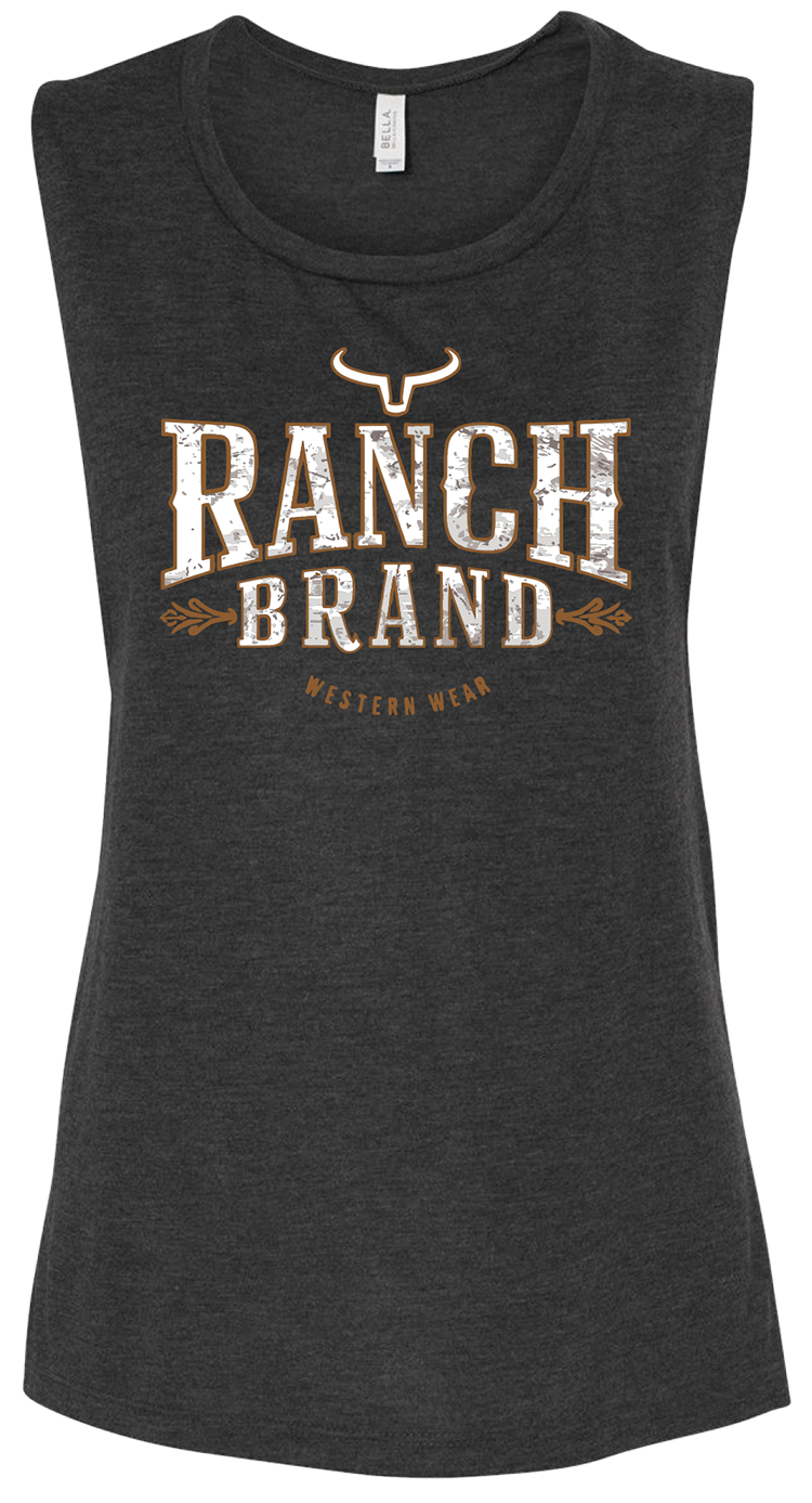 Ranch Brand | Woman Muscle Tank Classic 2 | Dark gray