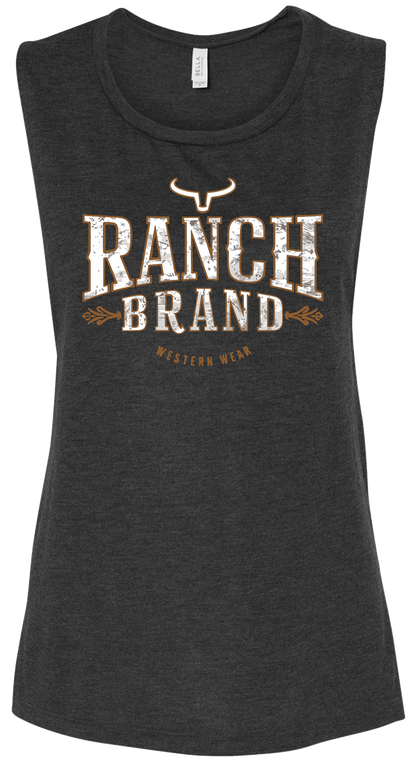 Ranch Brand | Woman Muscle Tank Classic 2 | Dark gray