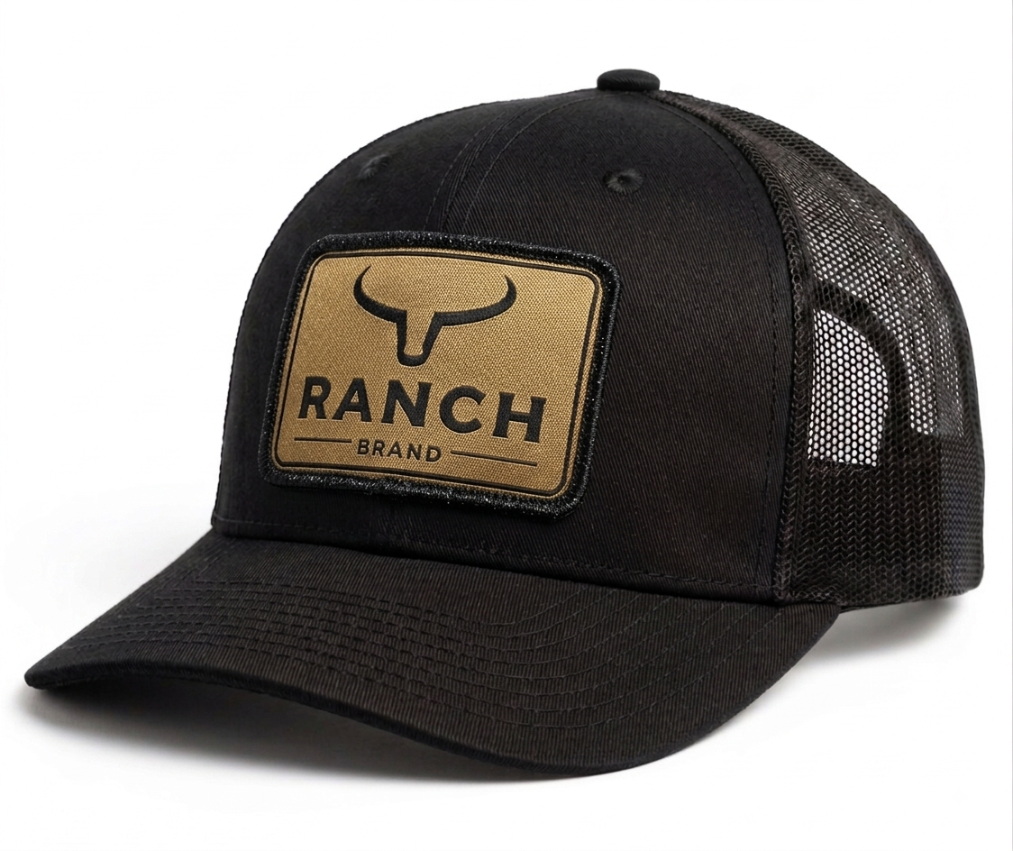 Casquette Patch 3 | Noir &amp; Mesh Noir | Tan