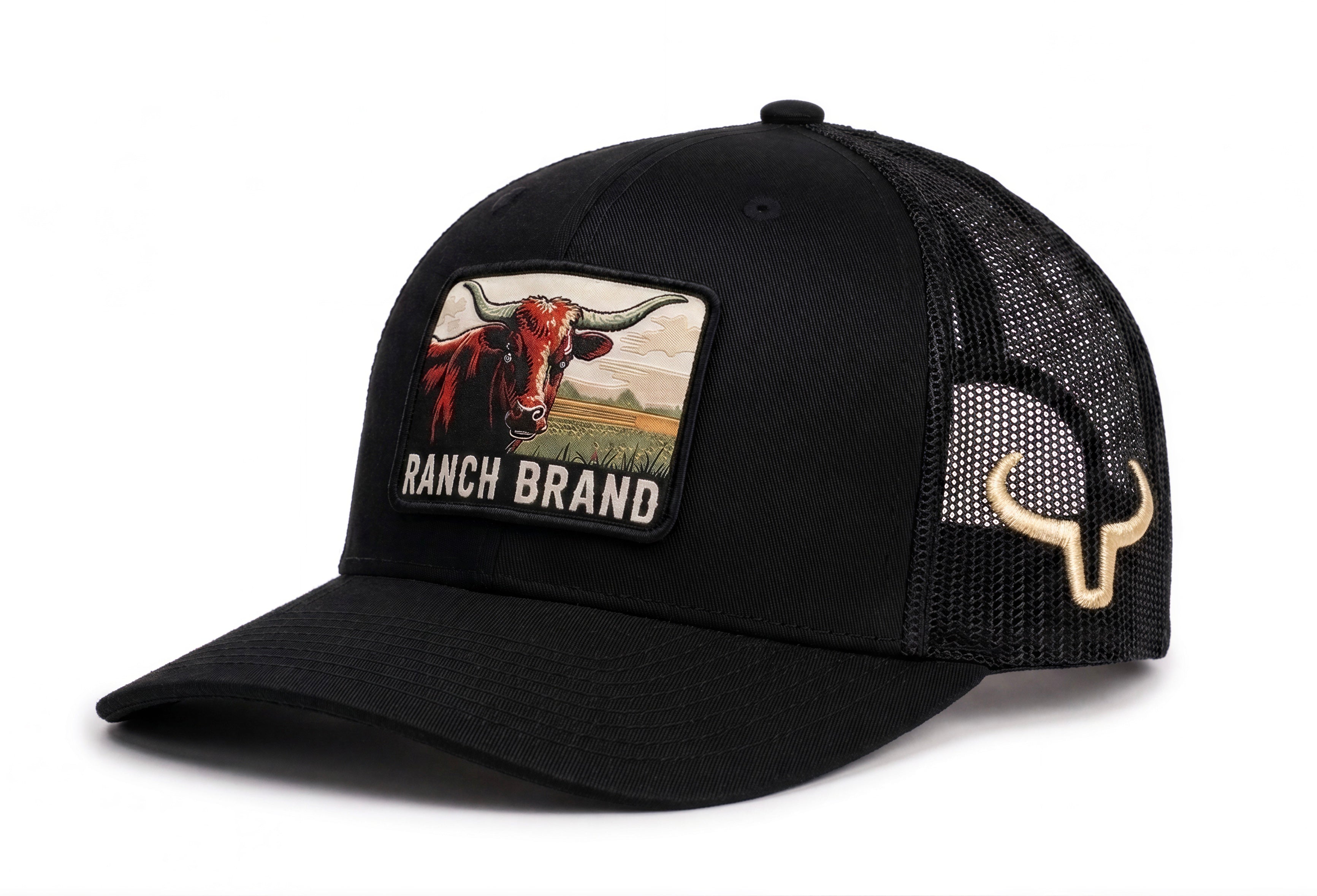 Casquette Patch Cow 1 | Noir &amp; Mesh Noir
