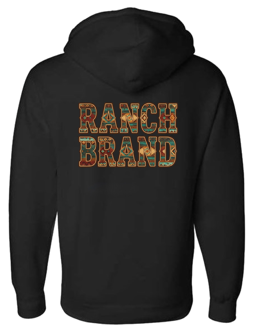 Ranch Brand | Unisex Navajo Hoodie | Black – Ranch Brand Clothing