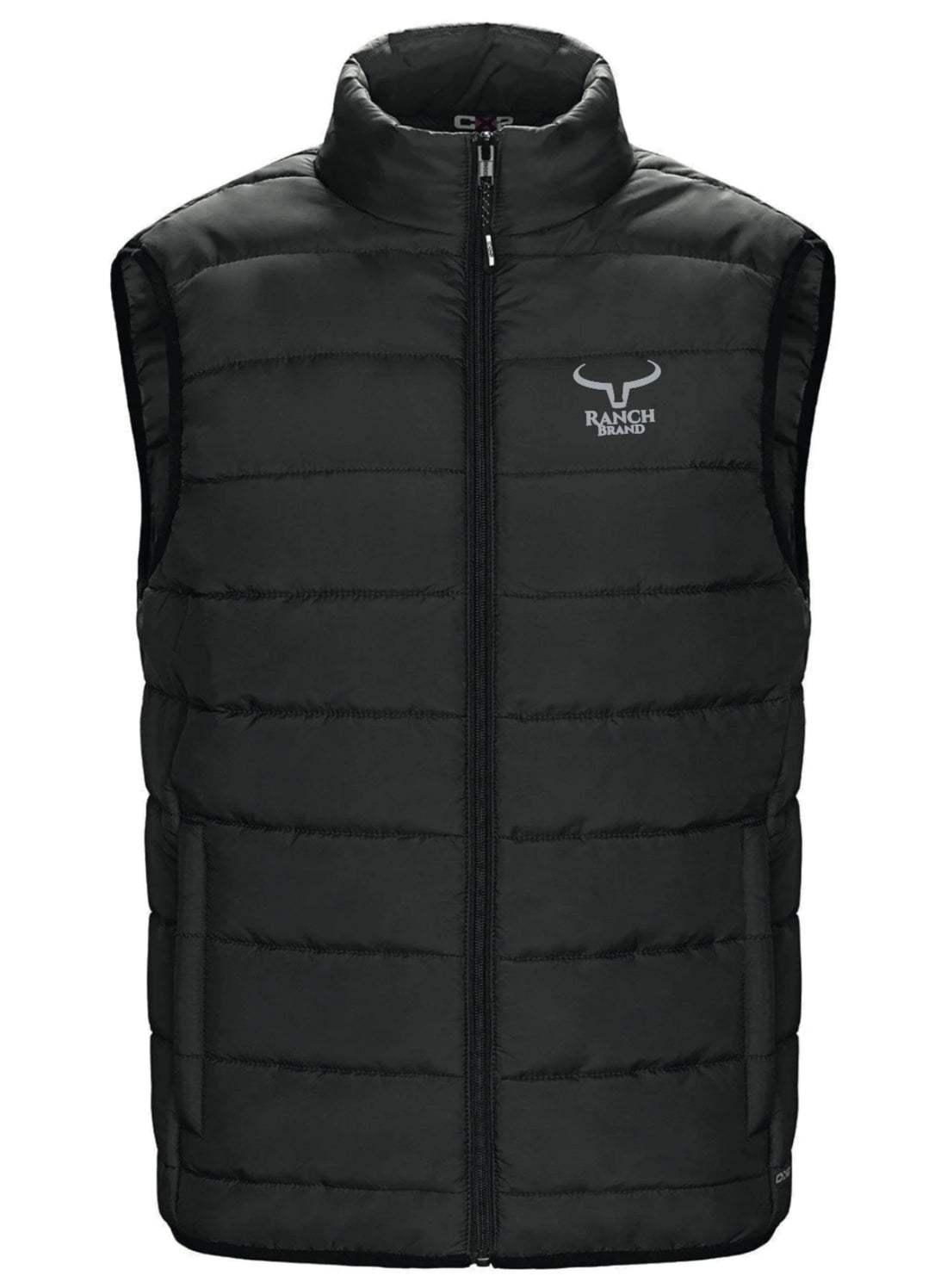 Ranch Brand | Lightweight Sleeveless Jacket for Men | Noir &amp; Silver