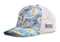 Casquette de camionneur western a motif, de couleur bleue et blanche