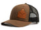 Casquette de camionneur western, de couleur marron et noire