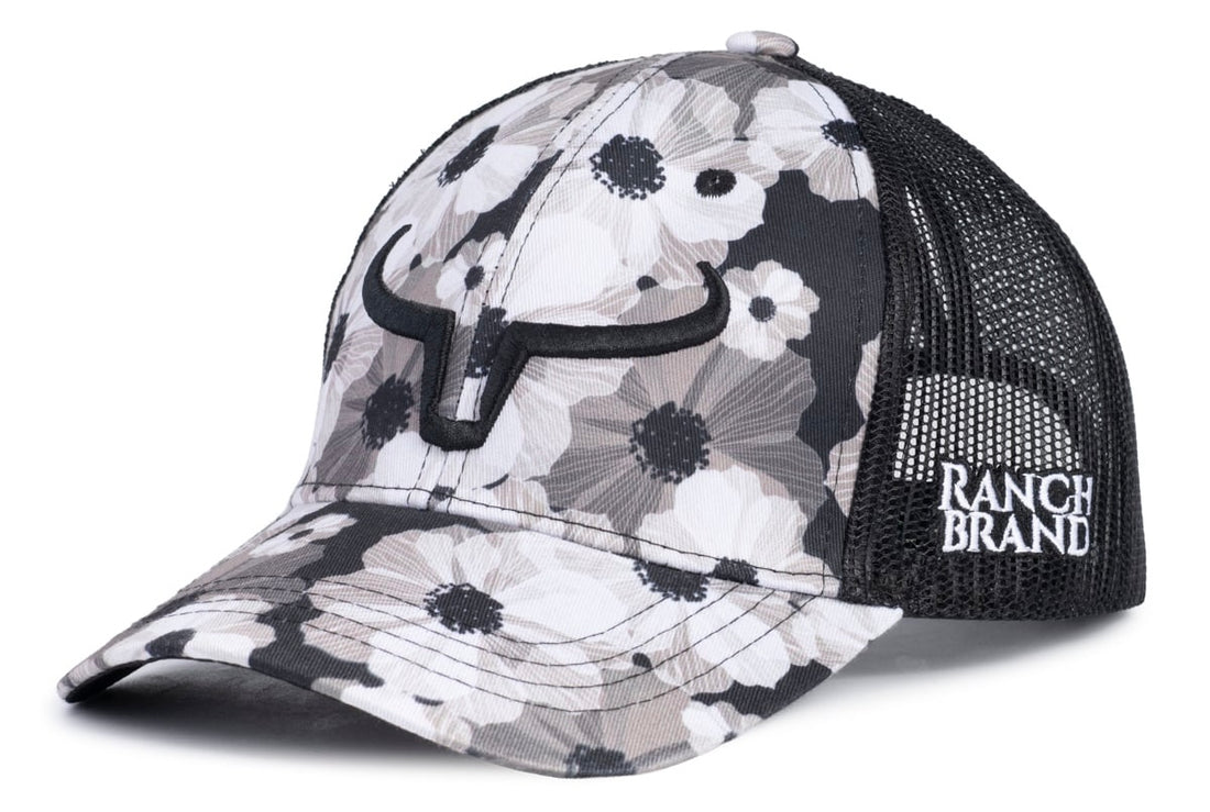 Casquette Ponytail Femme Fleur 38 | Logo Noir