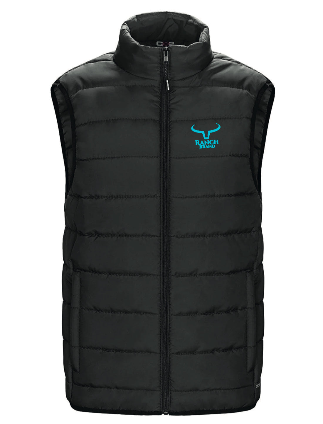 Ranch Brand | Lightweight Sleeveless Jacket for Women | Black & Turquoise