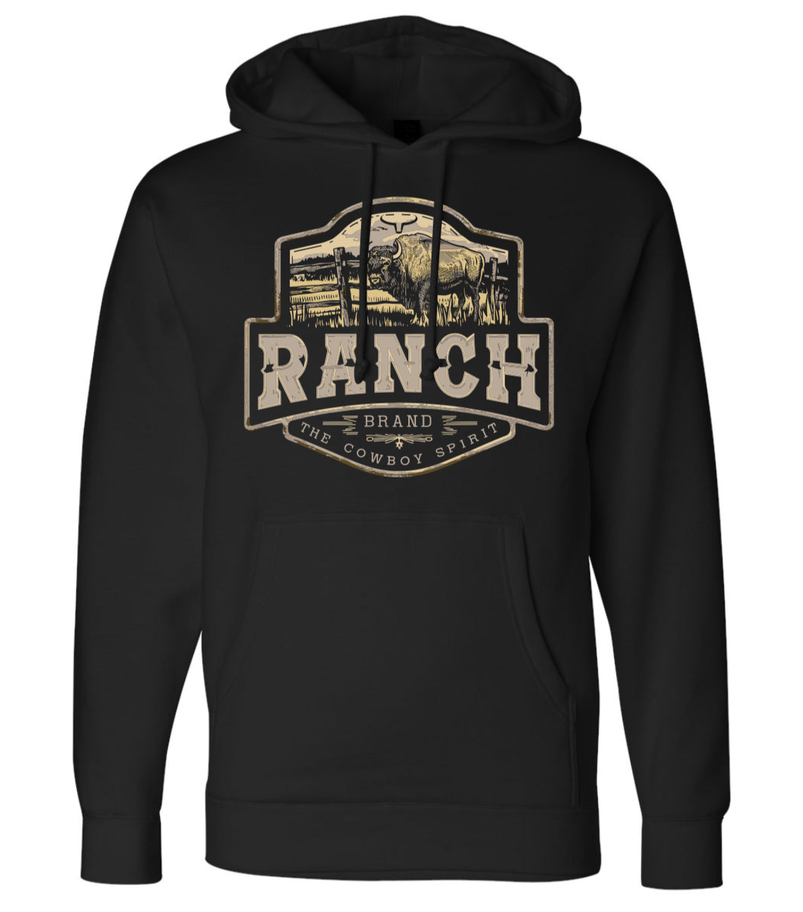 Ranch Brand | Unisex Hoodie Old West  | Black