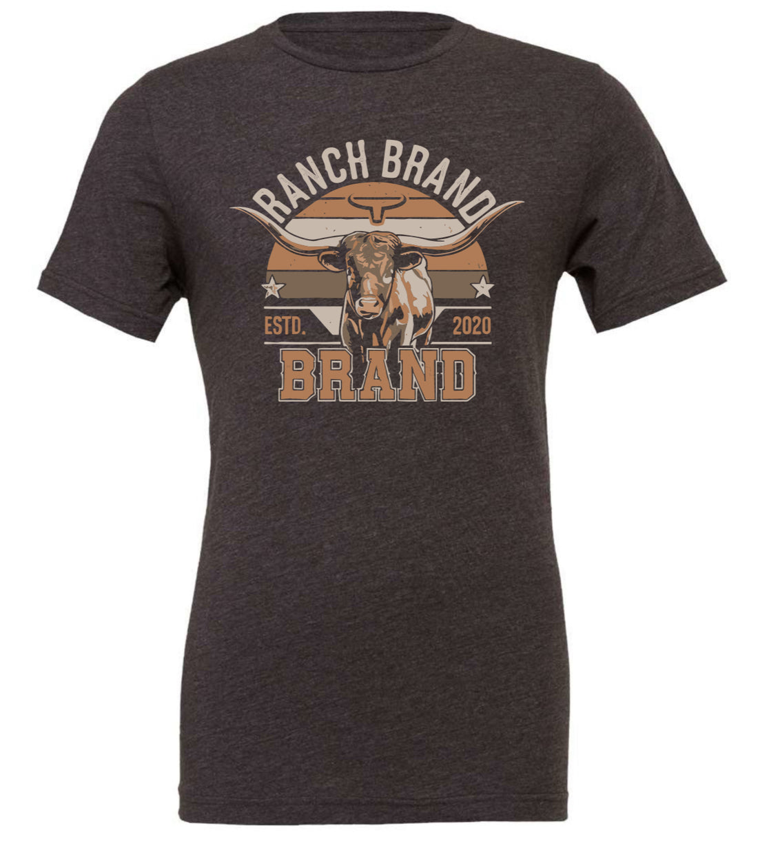 T-Shirt Homme Steer 5 Gris Foncé Ranch Brand