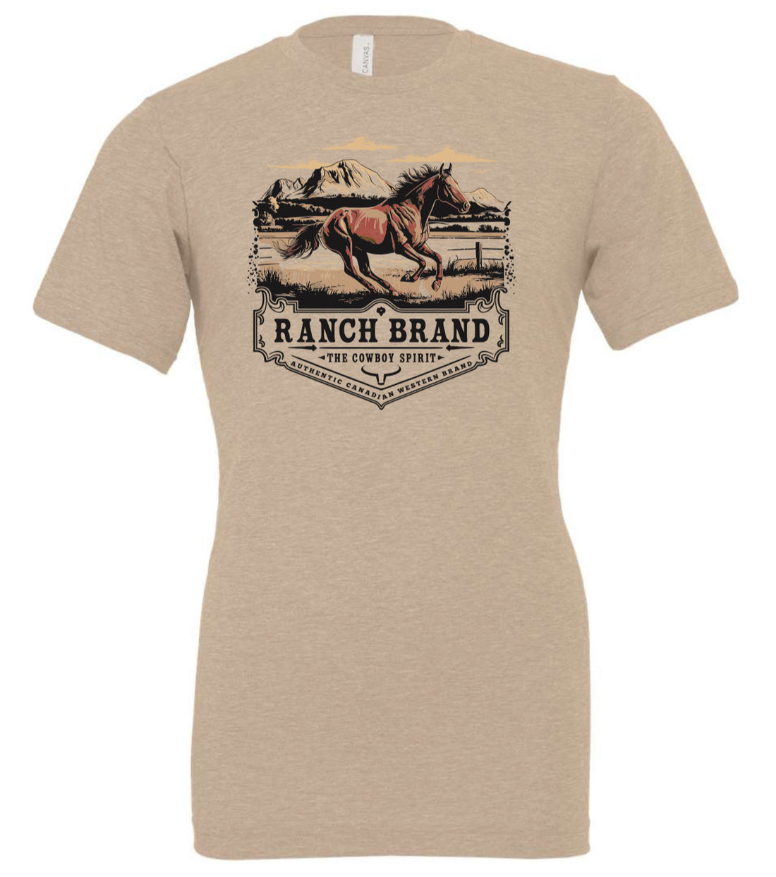 T-Shirt Homme Horse 5 Tan Ranch Brand