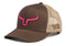 Rancher | Brown & Tan Mesh | Pink Logo