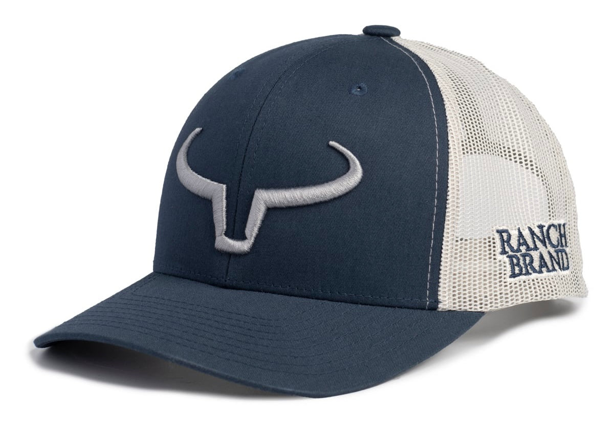 Rancher | Navy &amp; Silver Mesh | Silver Logo