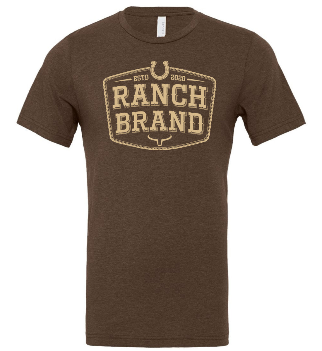 T-Shirt Homme Horseshoe Brun Ranch Brand