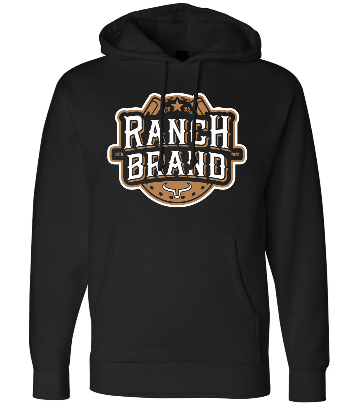 Ranch Brand | Unisex Hoodie Horseshoe 2  | Black