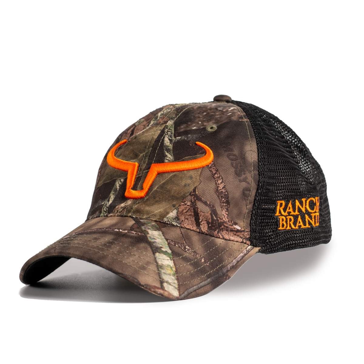 Rancher | Hunting Camo &amp; Mesh Black | Logo Orange