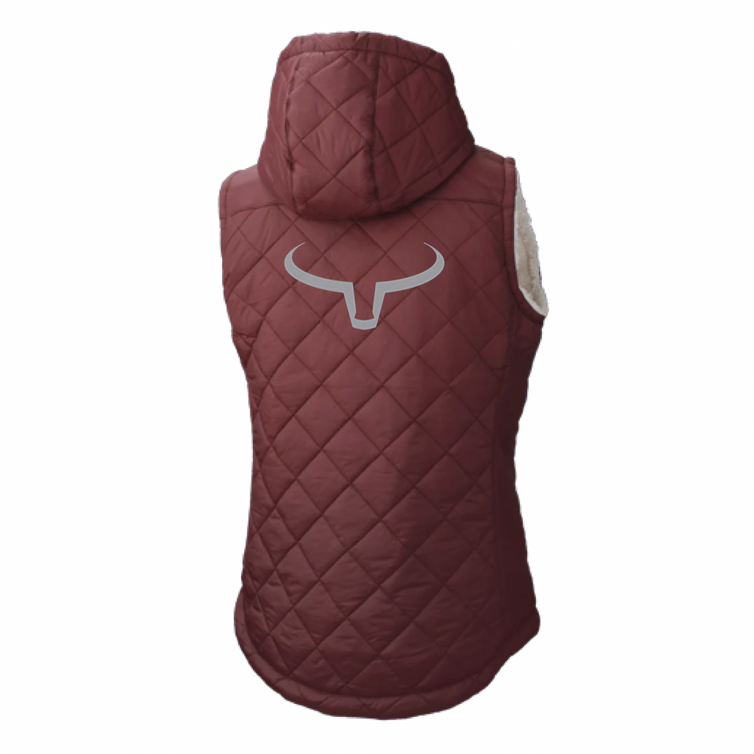 Ranch Brand | Veste matelassée à doublure Sherpa pour Femme | Bourgogne Logo Silver