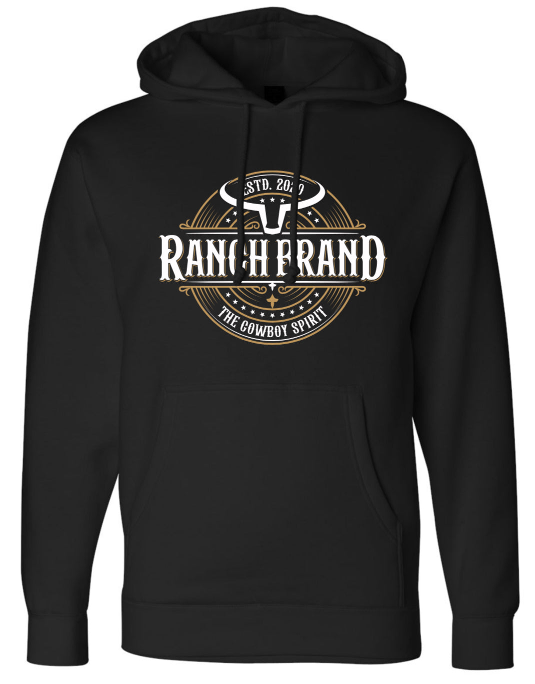 Ranch Brand | Hoodie Unisexe Western  | Noir &amp; Saddle