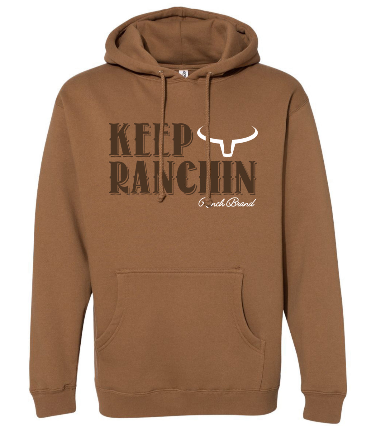 Ranch Brand | Hoodie Unisexe Keep Ranchin  | Saddle