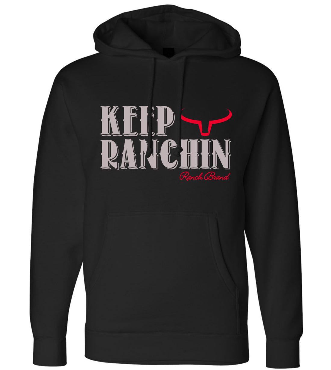 Ranch Brand | Hoodie Unisexe Keep Ranchin  | Noir