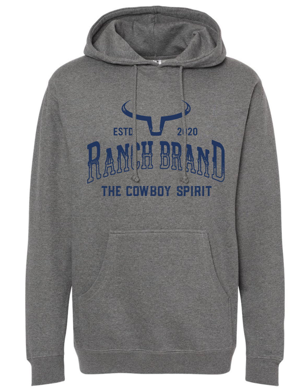 Ranch Brand | Hoodie Unisexe College  | Gris &amp; Bleu