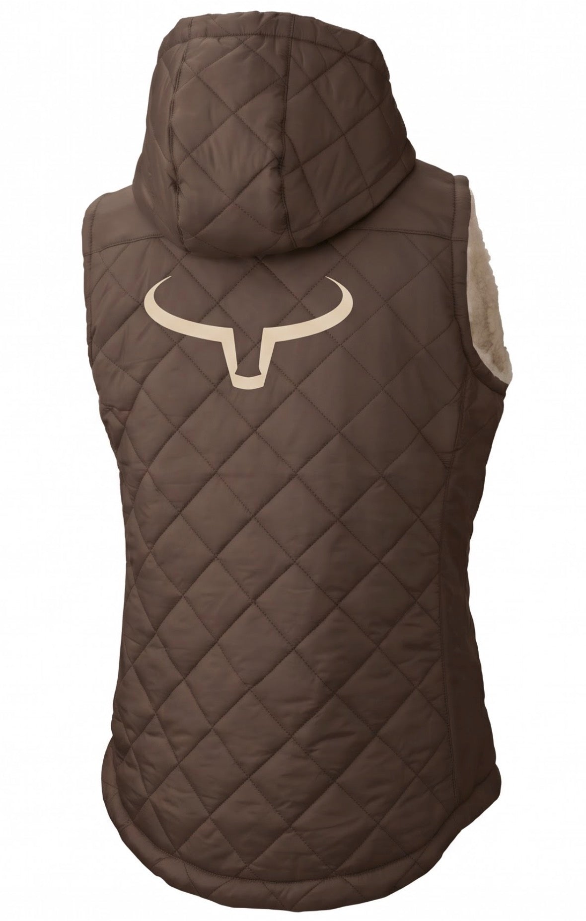 Ranch Brand | Veste matelassée à doublure Sherpa pour Femme | Brun Logo Tan